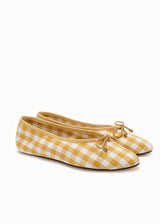 PEONY BALLET SLIPPER | Marigold Gingham