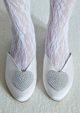 LUPIN SLIPPER | Oyster Satin