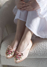 JASMINE BALLET SLIPPER | Peach Satin