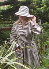 FLEUR ROBE  |  Black Ticking