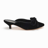 DAHLIA KITTEN HEEL | Black Crushed Velvet