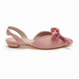 DELPHI COCKTAIL FLAT | Blush Satin