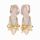 DELPHI COCKTAIL FLAT | Metallic Brocade