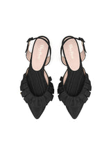 BELLE COCKTAIL FLAT | Black Moiré