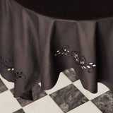 BLACK TABLECLOTH | LARGE | 1950'S