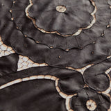 BLACK TABLECLOTH | ROUND | 1970'S