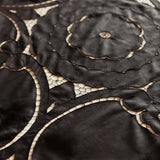 BLACK TABLECLOTH | ROUND | 1970'S