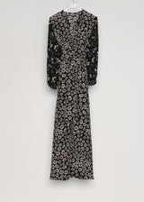 AMARYLLIS KAFTAN | 80's Daisy Crepe | ONE OF A KIND MAXI