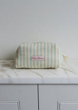 VANITY BAGS | Duck Egg Blue Ticking