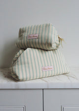 VANITY BAGS | Duck Egg Blue Ticking