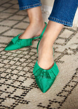 BELLE COCKTAIL FLAT | Emerald Moiré