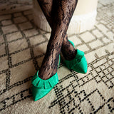 BELLE COCKTAIL FLAT | Emerald Moiré
