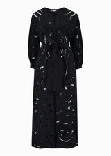 AMARYLLIS KAFTAN | Black Vintage Linen | LIMITED EDITION MAXI