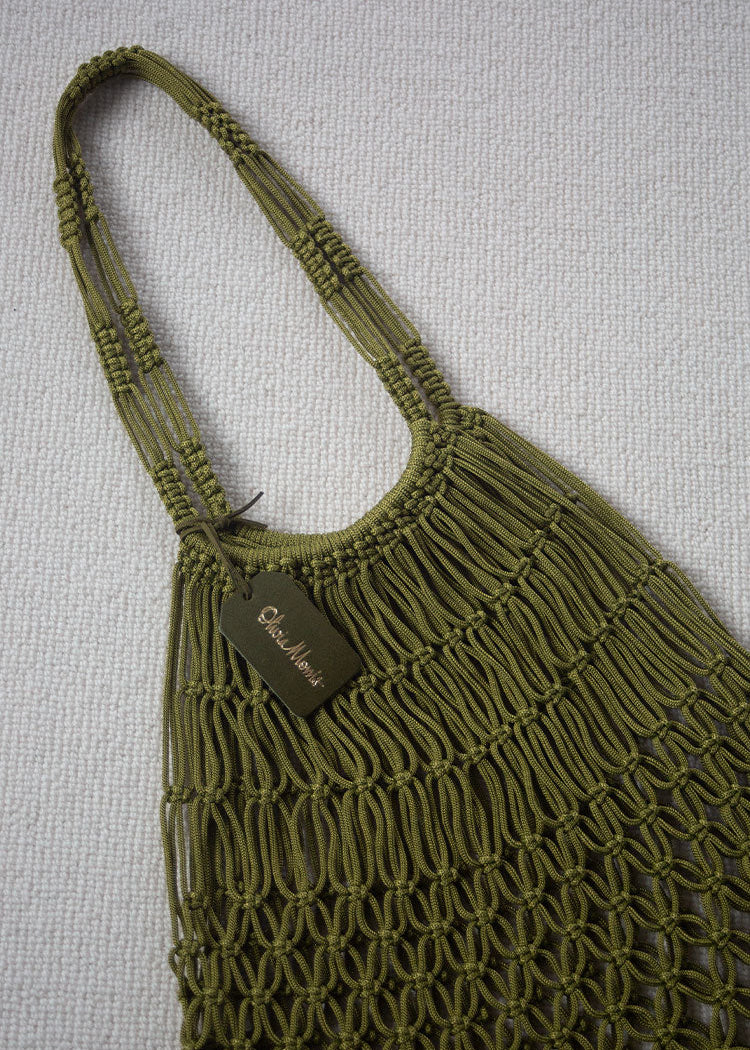 Macrame Shopper OLIVE