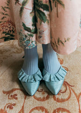 BELLE COCKTAIL FLAT | Duck Egg Moiré