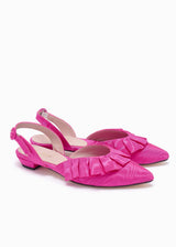 BELLE COCKTAIL FLAT | Fuchsia Moiré