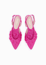 BELLE COCKTAIL FLAT | Fuchsia Moiré