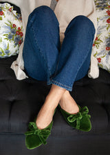 DAPHNE SLIPPER | Lime Velvet