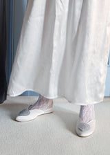 LUPIN SLIPPER | Oyster Satin