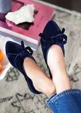 DAPHNE SLIPPER | Navy Velvet