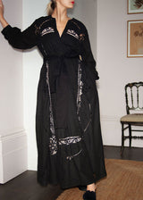 AMARYLLIS KAFTAN | Black Vintage Linen | LIMITED EDITION MAXI