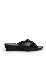 VENUS MULE | Black Leather