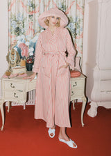 FLEUR ROBE | Pink Ticking