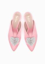LILY KITTEN HEEL | Pink Satin