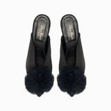 LILY POMS | Black Satin