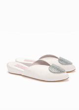 LUPIN SLIPPER | Oyster Satin