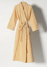 FLEUR ROBE | Mustard Ticking