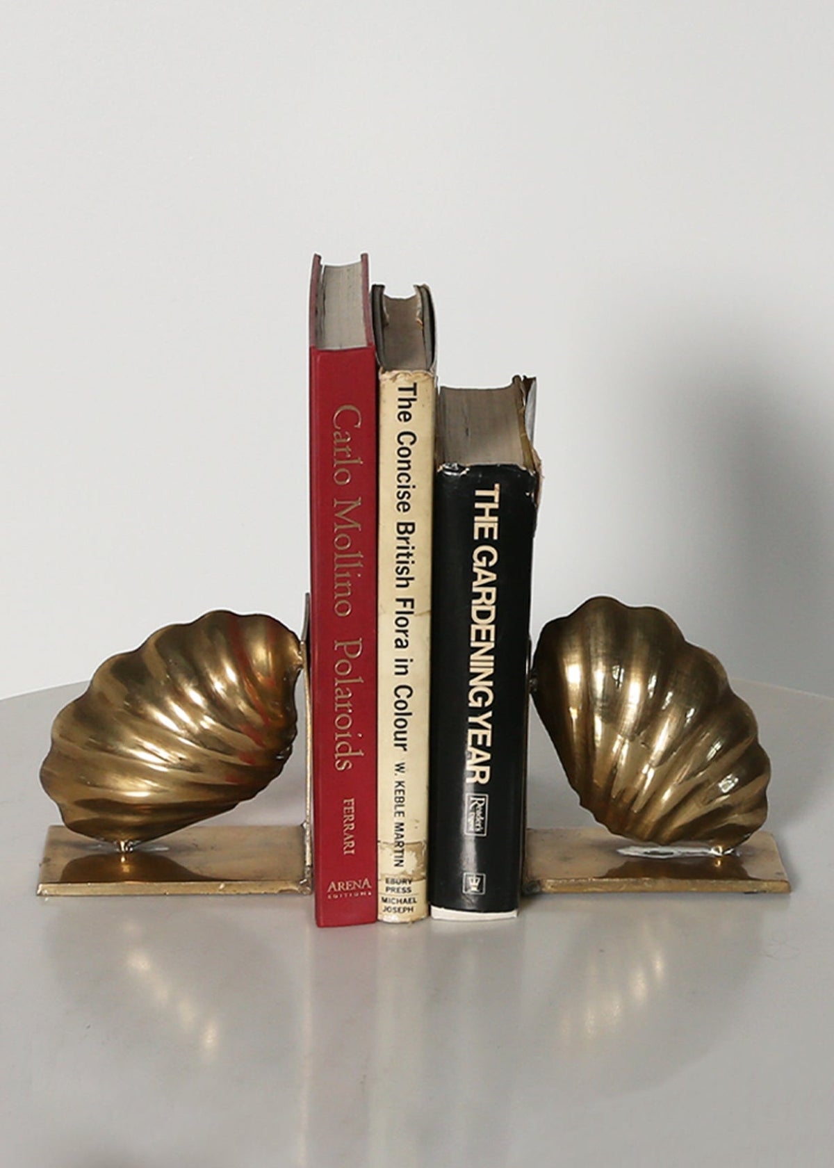 OBJET TROUVÉ | 70’s Brass Shell Book-Ends