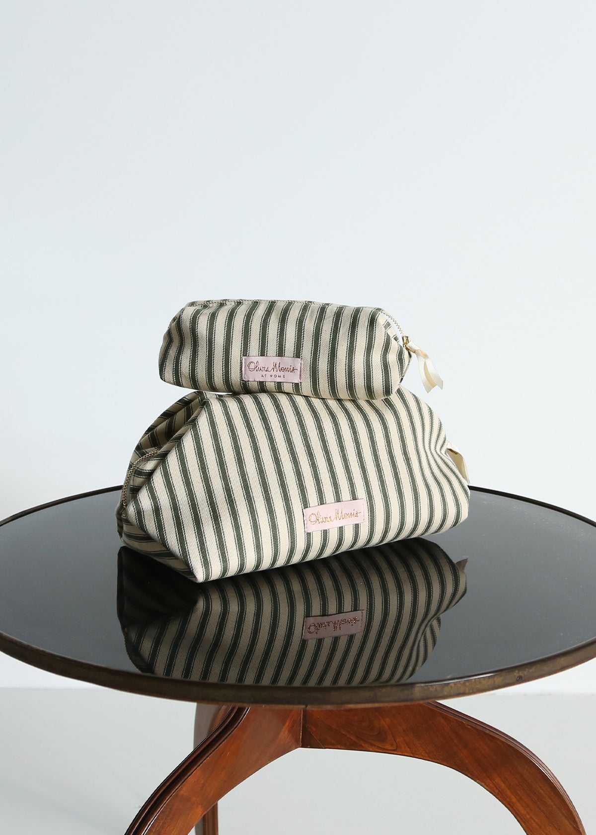 VANITY BAG | Olive Ticking