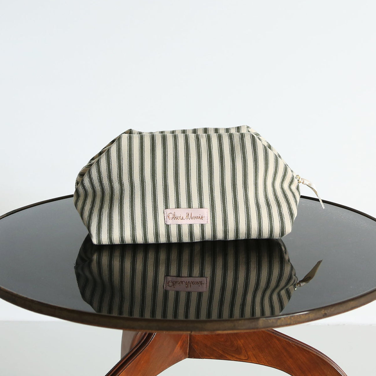 VANITY BAG | Olive Ticking
