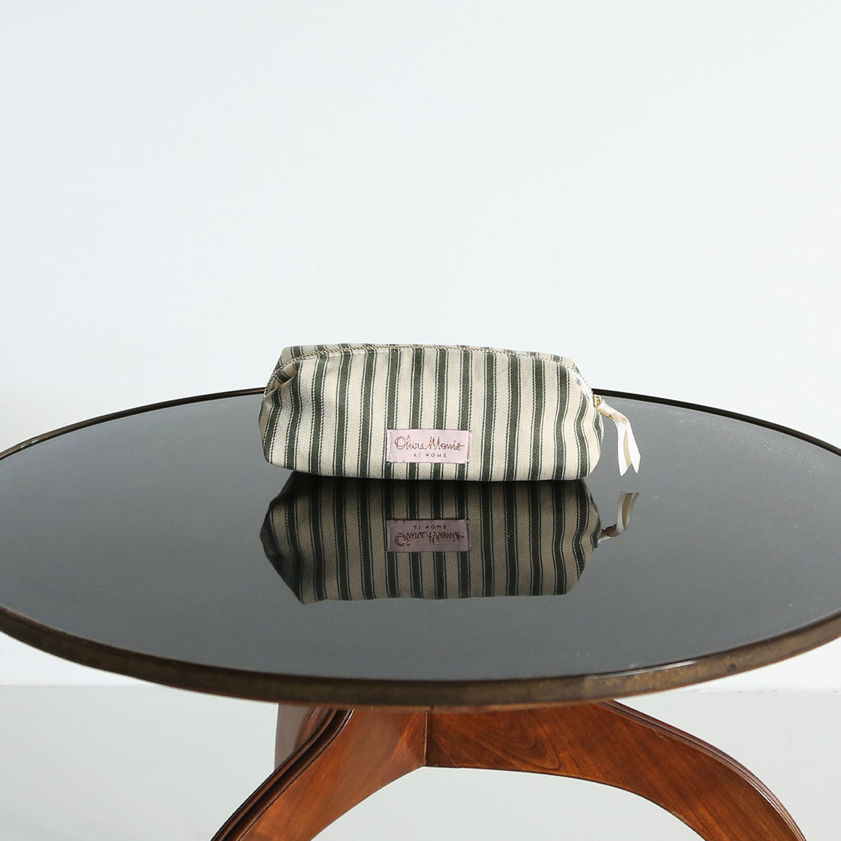VANITY BAG | Olive Ticking