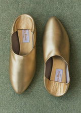 WILLOW BABOUCHE  |  Gold Leather