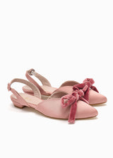 DELPHI COCKTAIL FLAT | Blush Satin