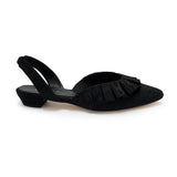 BELLE COCKTAIL FLAT | Black Moiré