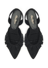 BELLE COCKTAIL FLAT | Black Moiré