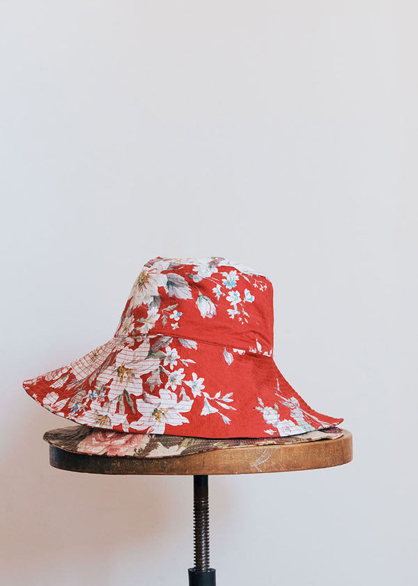 GARDEN HAT | Vintage Floral | ONE OF A KIND