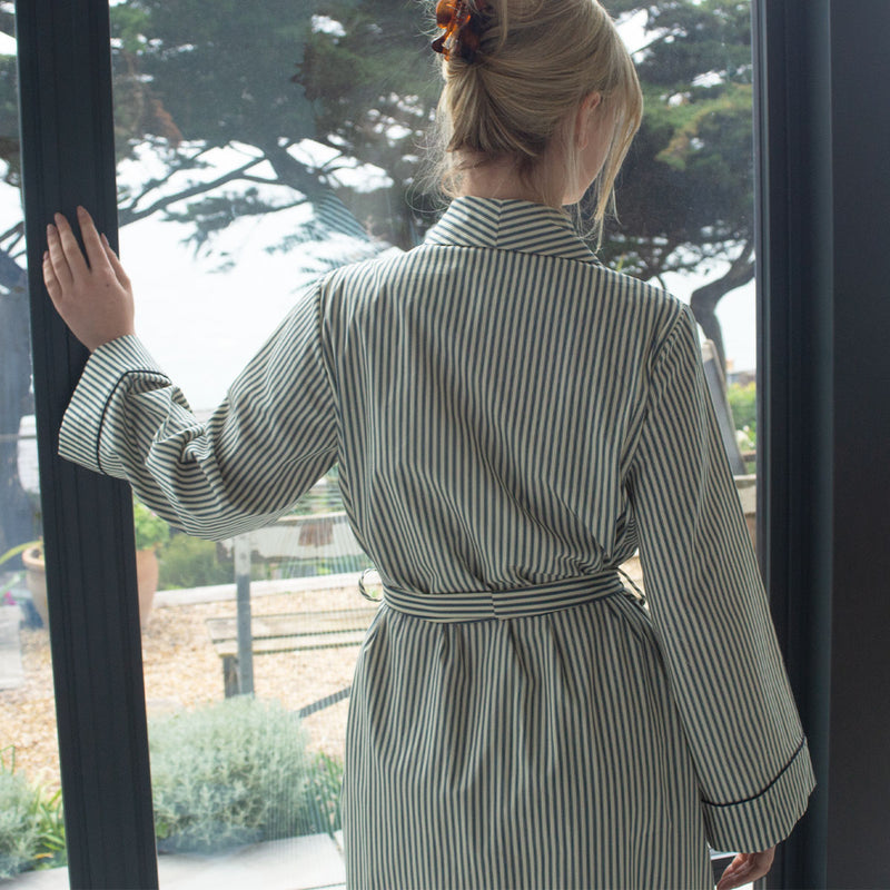 FLEUR ROBE  |  NAVY STRIPE