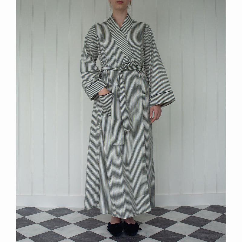 FLEUR ROBE  |  NAVY STRIPE