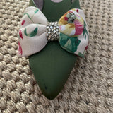 DELPHI + BESPOKE BOWS  |  Olive Satin  |  Size 39