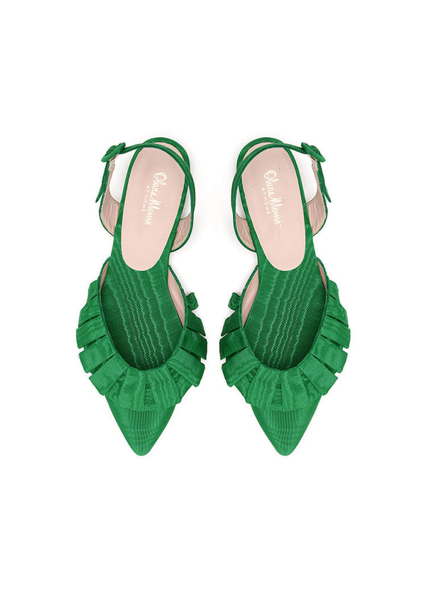 BELLE COCKTAIL FLAT  |  Emerald Moiré  |  PRE-ORDER