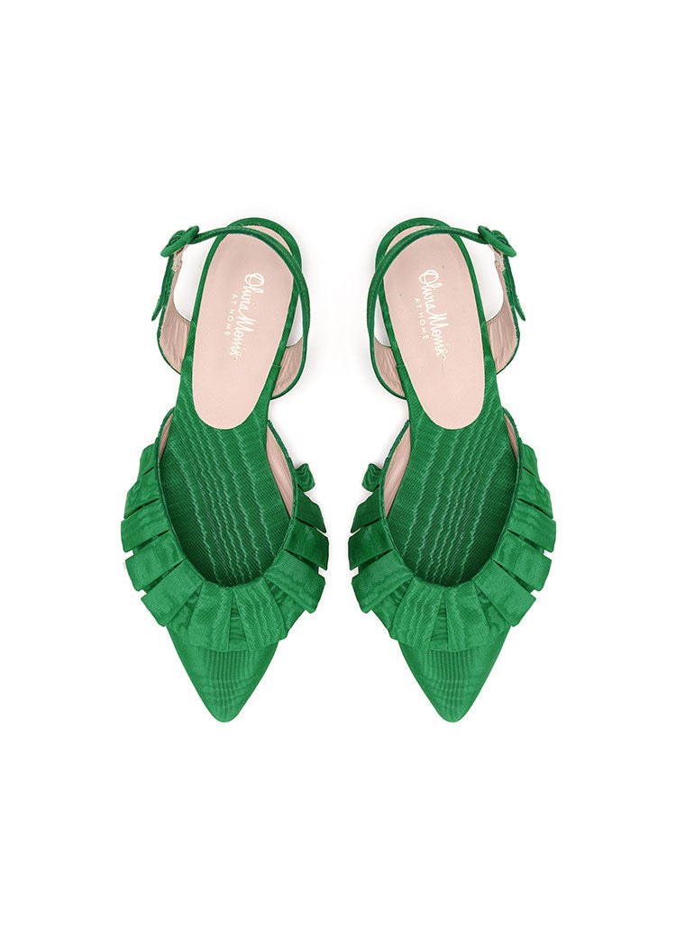 BELLE COCKTAIL FLAT  |  Emerald Moiré  |  PRE-ORDER