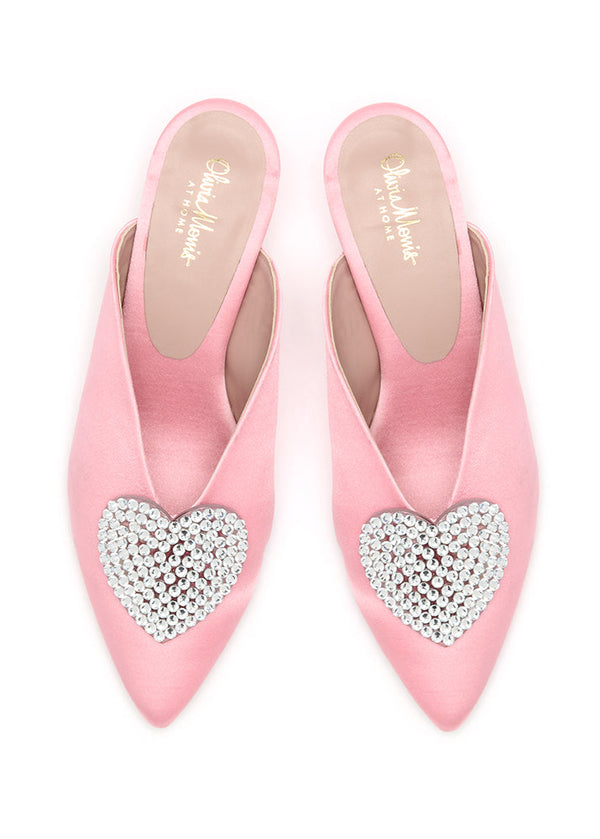 LILY KITTEN HEEL |  Pink Satin