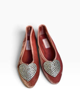 SAMPLE  |  HEART BALLET SLIPPER  |  Pink Silk Velvet  |  37