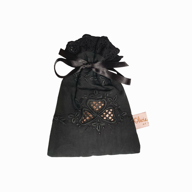 Lavender Bag  |  Black Vintage Linens