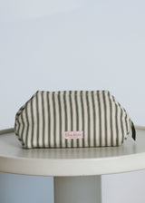 VANITY BAG  |  Olive Ticking