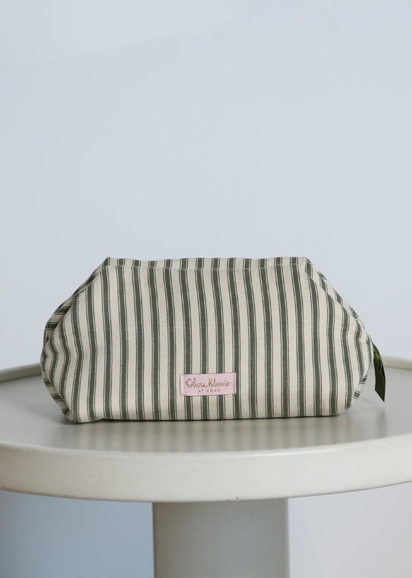 VANITY BAG  |  Olive Ticking